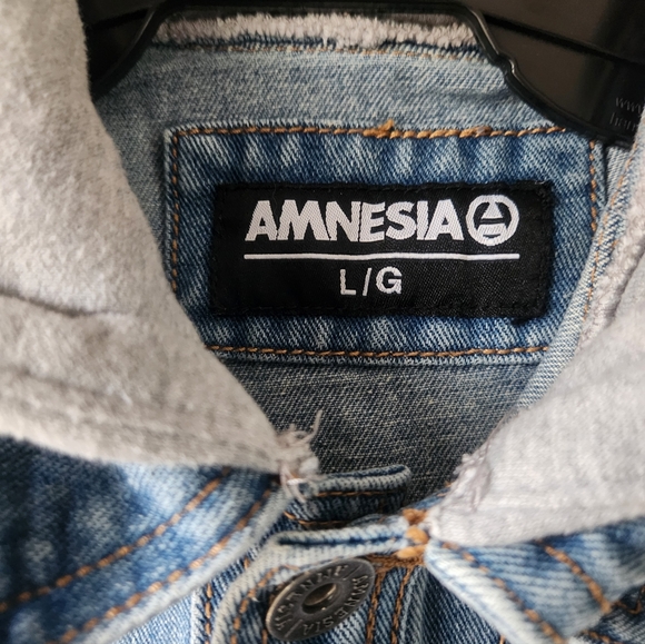 Amnesia Denim Sweatshirt Jacket - Picture 3 of 16